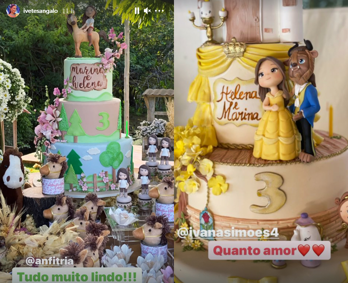 Ivete Sangalo mostra dupla decoração do aniversário das gêmeas Helena e Marina